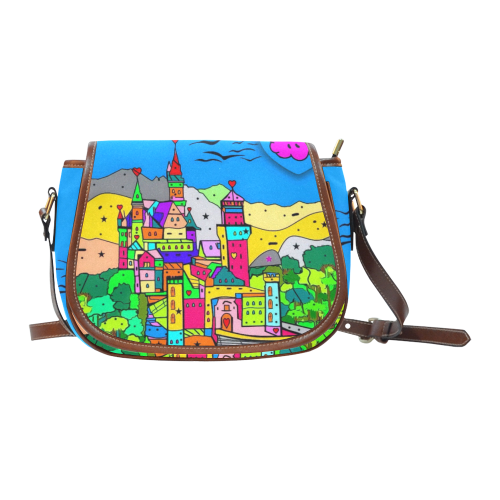 Neuschwanstein Castle by Nico Bielow Saddle Bag/Small (Model 1649) Full Customization