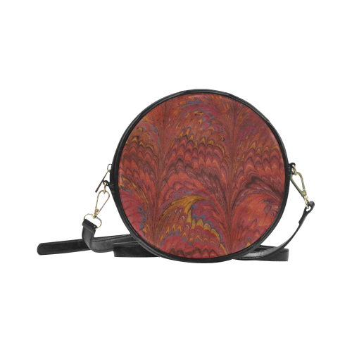 Vintage Marbleized Coral Round Sling Bag (Model 1647)