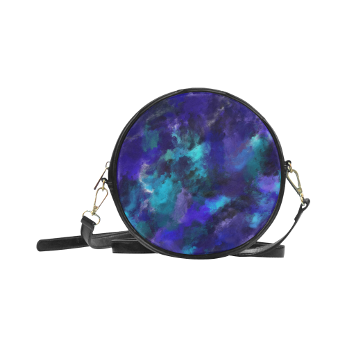 Midnight Storm Oil Painting Round Sling Bag (Model 1647)