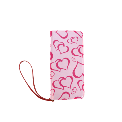 Pink Hearts Women's Clutch Wallet (Model 1637)