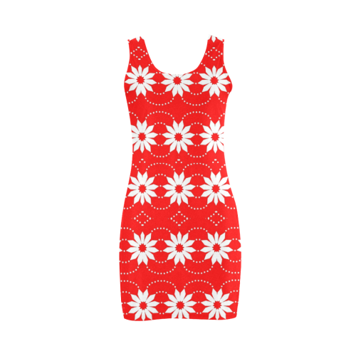 #annabellerockz- Vest dress ,flower with red Medea Vest Dress (Model D06)