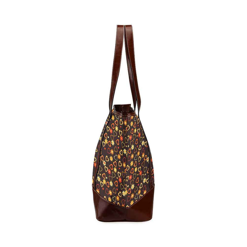 gallery tote with heart floral print