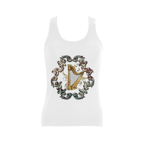 Beautiful harp Women's Shoulder-Free Tank Top (Model T35)