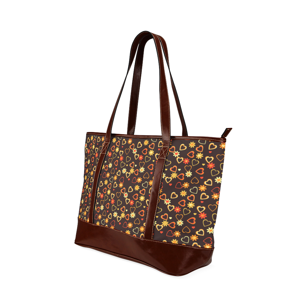 gallery tote with heart floral print