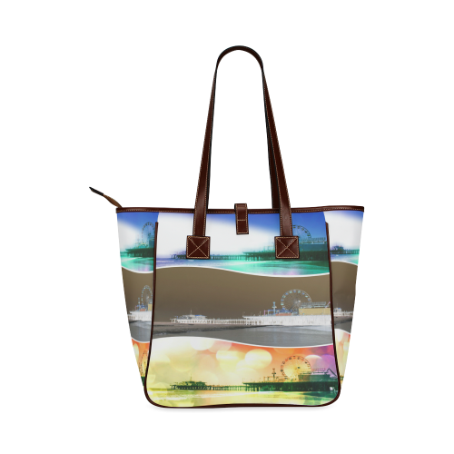 Santa Monica Pier Tricolor Classic Tote Bag (Model 1644)