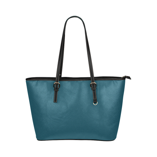 Blue Coral Leather Tote Bag/Large (Model 1651)