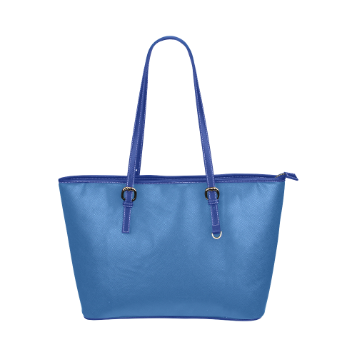 Palace Blue Leather Tote Bag/Large (Model 1651)