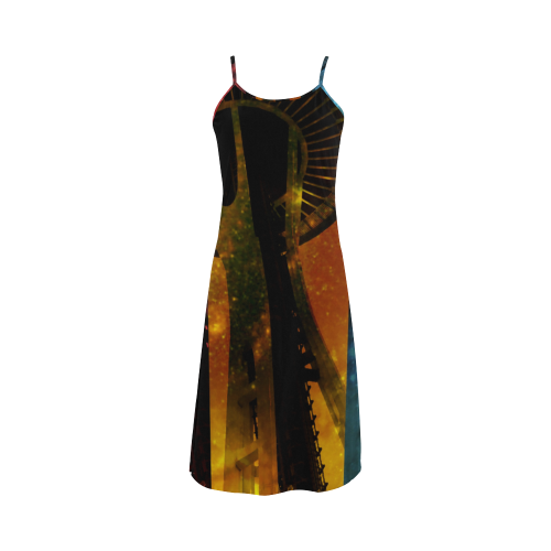 Seattle Space Needle Three Stripes Alcestis Slip Dress (Model D05)