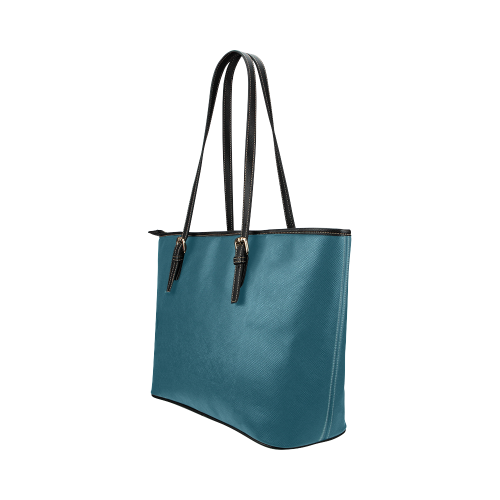 Blue Coral Leather Tote Bag/Large (Model 1651)