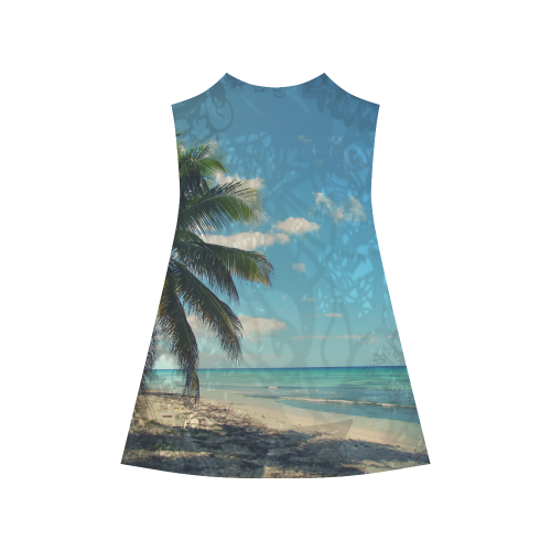 Caribbean Blue Alcestis Slip Dress (Model D05)