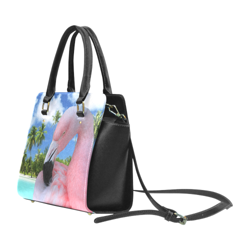 Flamingo and Beach Classic Shoulder Handbag (Model 1653)
