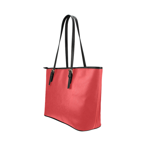 Poppy Red Leather Tote Bag/Large (Model 1651)