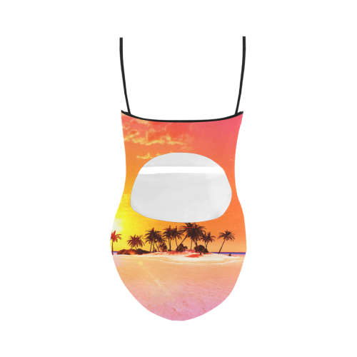 Wonderful sunset in soft colors Strap Swimsuit ( Model S05)