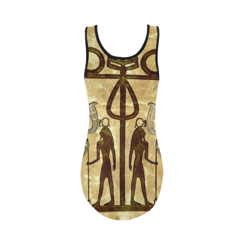 Egyptian sign Vest One Piece Swimsuit (Model S04)