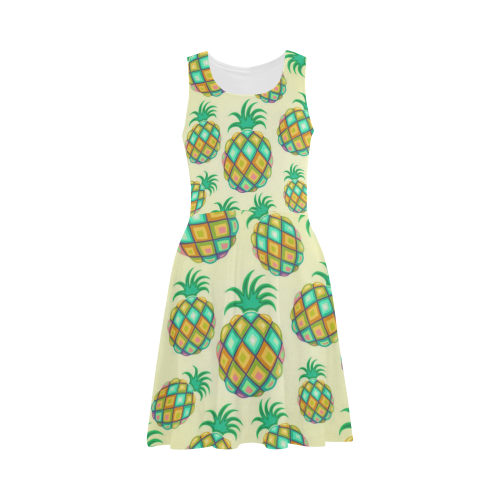 Pineapple Pastel Colors Pattern Atalanta Sundress (Model D04)
