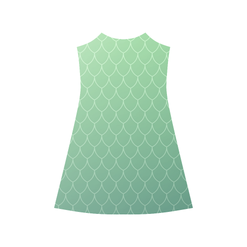 Fishscales petrol gradient VAS2 Alcestis Slip Dress (Model D05)