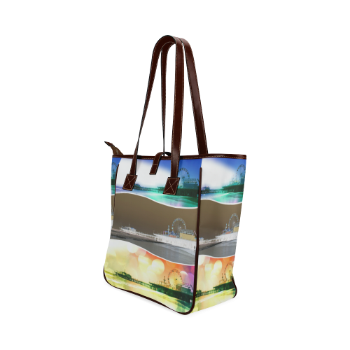 Santa Monica Pier Tricolor Classic Tote Bag (Model 1644)