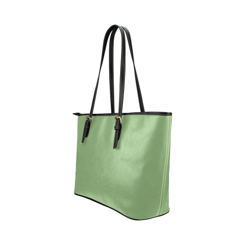 Green Tea Leather Tote Bag/Large (Model 1651)