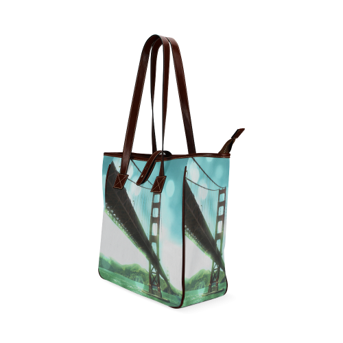 Green Bokeh Golden Gate Bridge Classic Tote Bag (Model 1644)