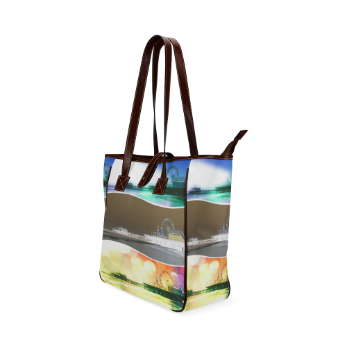 Santa Monica Pier Tricolor Classic Tote Bag (Model 1644)