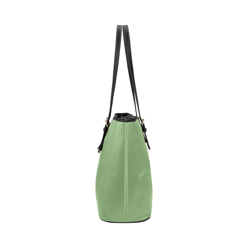 Green Tea Leather Tote Bag/Large (Model 1651)