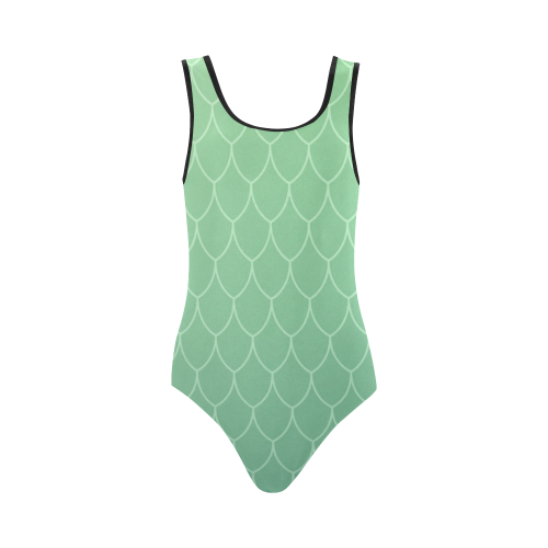 Fishscales petrol gradient VAS2 Vest One Piece Swimsuit (Model S04)