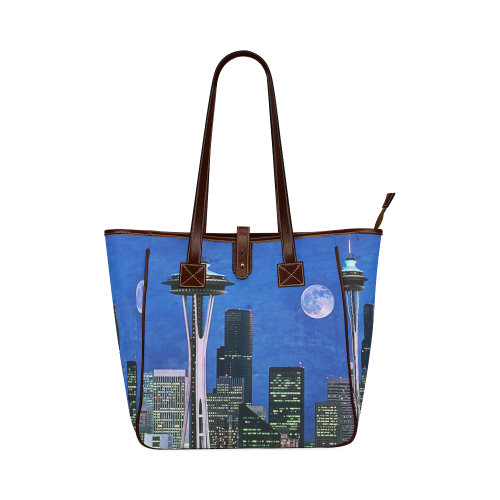 Seattle Space Needle Watercolor Classic Tote Bag (Model 1644)