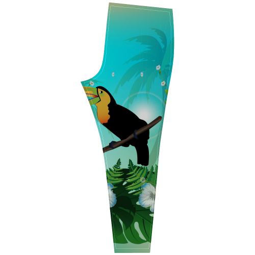 Cute toucan with flowers Cassandra Women's Leggings (Model L01)