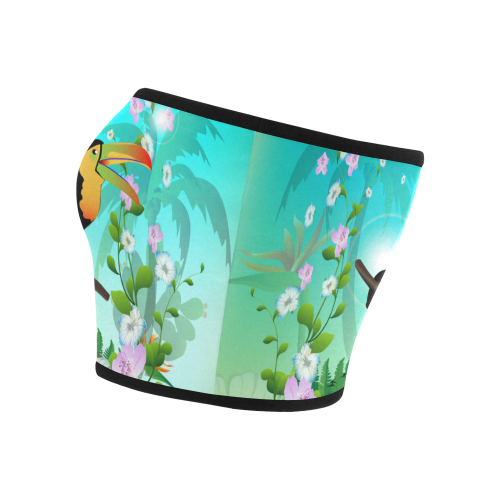 Cute toucan with flowers Bandeau Top