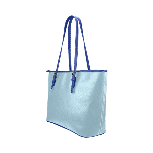 Aquamarine Leather Tote Bag/Large (Model 1651)