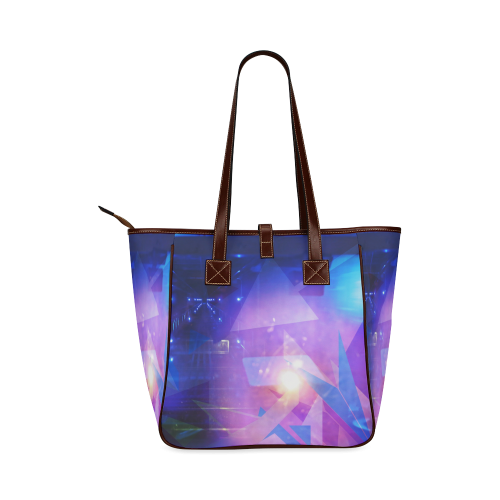 Purple Abstract Triangles Classic Tote Bag (Model 1644)