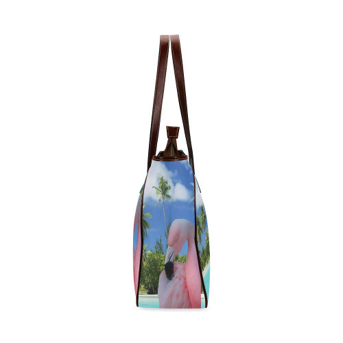 Flamingo and Beach Classic Tote Bag (Model 1644)