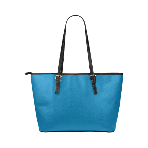 Methyl Blue Leather Tote Bag/Large (Model 1651)