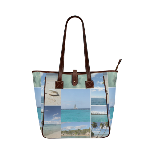 Isla Saona Caribbean Photo Collage Classic Tote Bag (Model 1644)