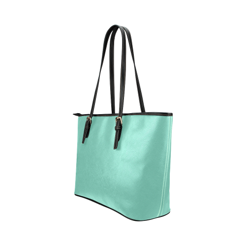 Lucite Green Leather Tote Bag/Large (Model 1651)