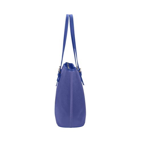 Royal Blue Leather Tote Bag/Large (Model 1651)