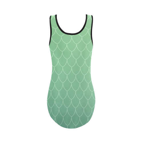 Fishscales petrol gradient VAS2 Vest One Piece Swimsuit (Model S04)