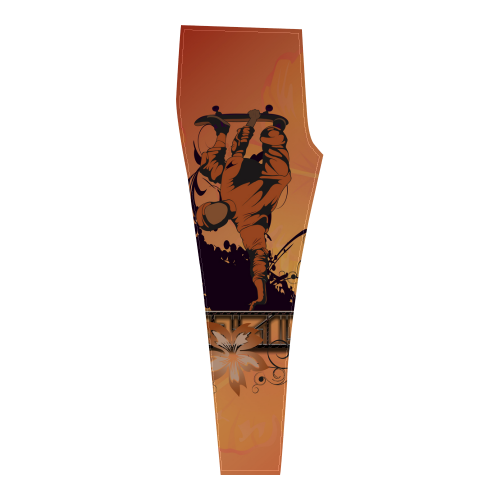 Skadeboarder with floral elements Cassandra Women's Leggings (Model L01)