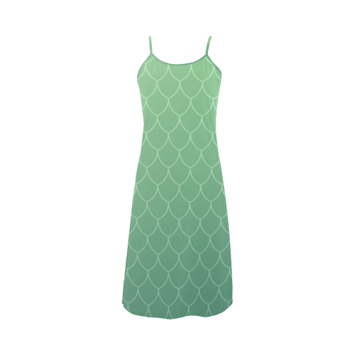 Fishscales petrol gradient VAS2 Alcestis Slip Dress (Model D05)