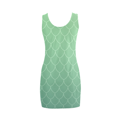 Fishscales petrol gradient VAS2 Medea Vest Dress (Model D06)