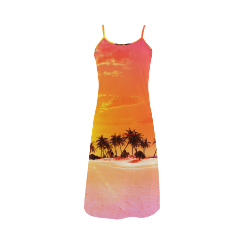 Wonderful sunset in soft colors Alcestis Slip Dress (Model D05)