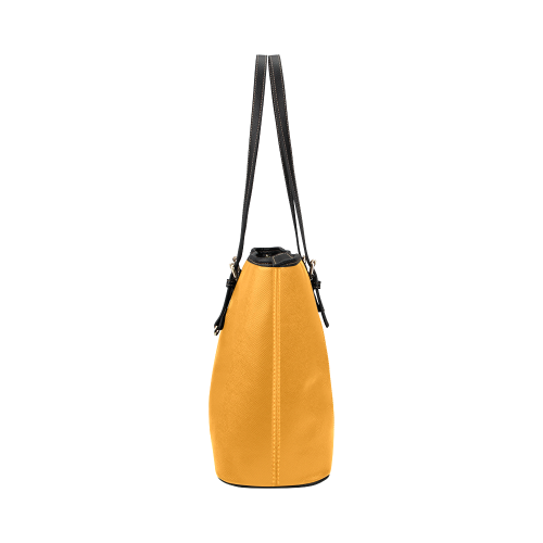 Radiant Yellow Leather Tote Bag/Large (Model 1651)