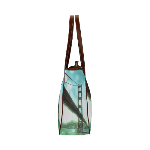 Green Bokeh Golden Gate Bridge Classic Tote Bag (Model 1644)