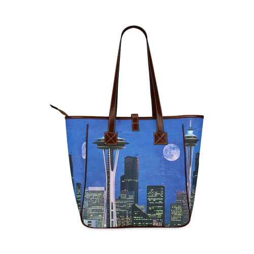 Seattle Space Needle Watercolor Classic Tote Bag (Model 1644)