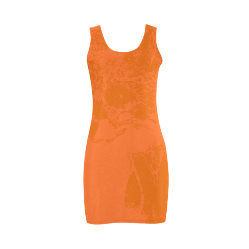 Fox grunge rust color VAS2 Medea Vest Dress (Model D06)