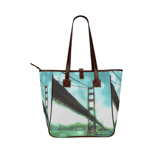 Green Bokeh Golden Gate Bridge Classic Tote Bag (Model 1644)