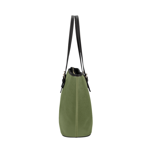 Cedar Green Leather Tote Bag/Large (Model 1651)