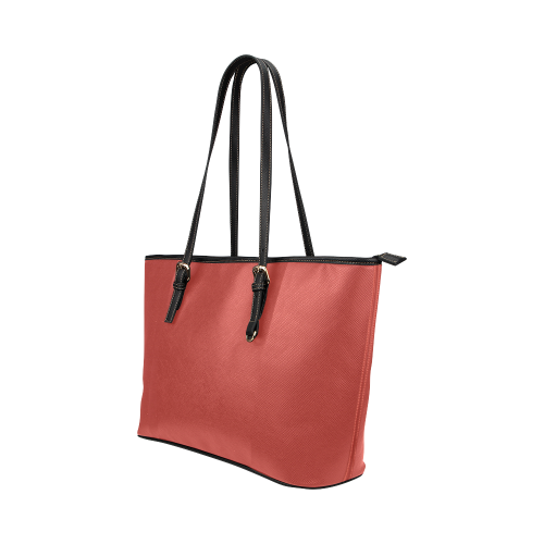 Aurora Red Leather Tote Bag/Large (Model 1651)