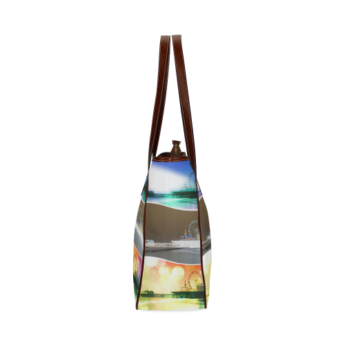 Santa Monica Pier Tricolor Classic Tote Bag (Model 1644)