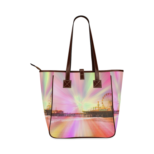 Pink Explosion Santa Monica Pier Classic Tote Bag (Model 1644)